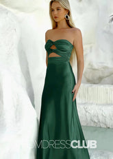 Hedda | Aqua Blue Sleeveless Floor - Length Long Prom Dresses - Price #price_variant_lowest# - Emerald Green - PromDressClub